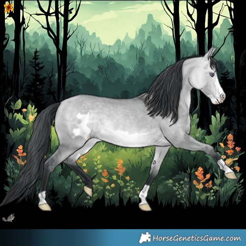 Horse Color:Bay Chinchilla Dun Frame 