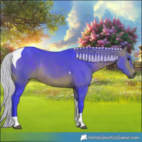 Horse Color:Watercolor Silver Brown Tobiano Rabicano 