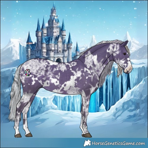 Horse Color:White Spotted Silver Black Ice 