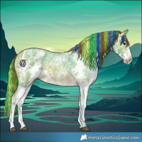 Horse Color:Painted Watercolor Bay Ice Sabino 