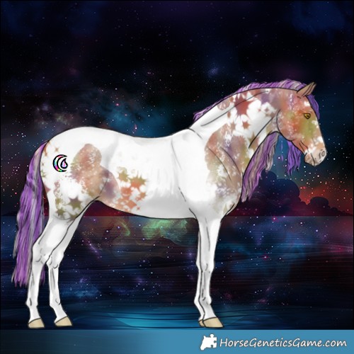 Horse Color:Painted Nacre Silver Buckskin Sabino Tobiano 