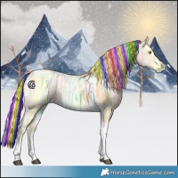 Horse Color:Painted Palomino Ice Tobiano 