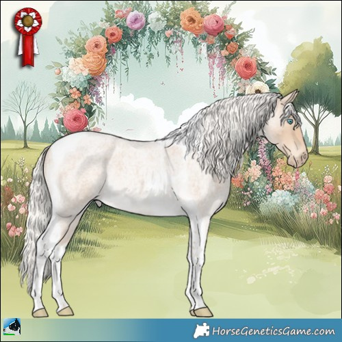 Horse Color:Silver Perlino Roan Tobiano 