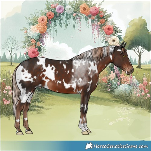 Horse Color:White Spotted Liver Chestnut 