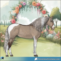 Horse Color:Silver Brown Dun Tobiano Frame 