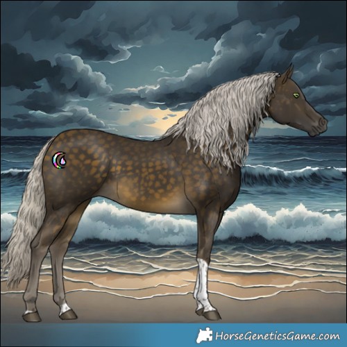 Horse Color:Silver Buckskin Tobiano