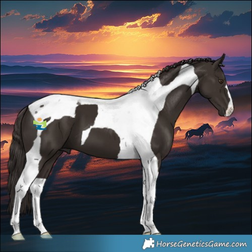 Horse Color:Liver Chestnut Tobiano 