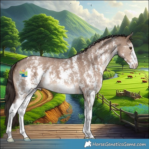 Horse Color:Liver Red Dun Sabino 