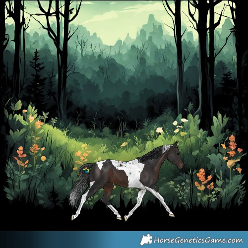 Horse Color:Brown Tobiano 