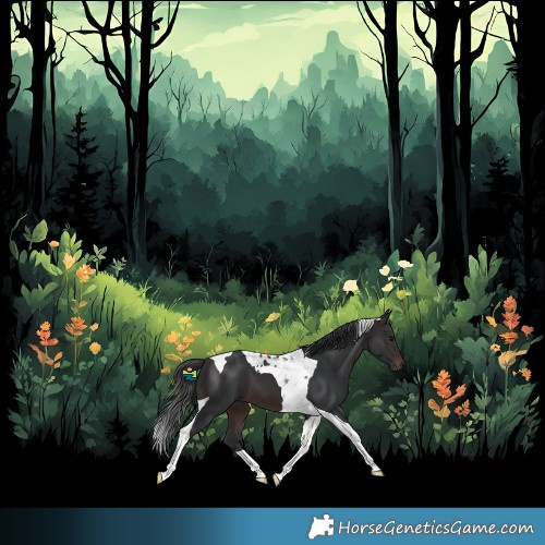 Horse Color:Brown Tobiano 