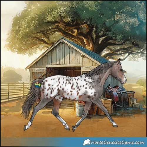 Horse Color:Powder White Brown Near Leopard 