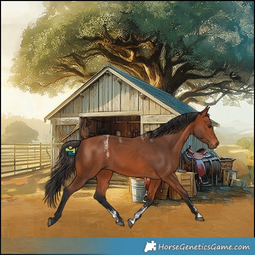 Horse Color:Powder White Bay 