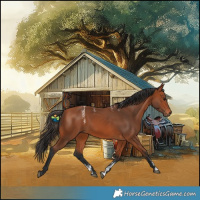 Horse Color:Powder White Bay