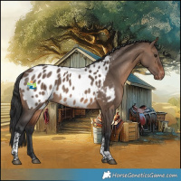 Horse Color:Brown Dun Tobiano Appaloosa Rabicano 
