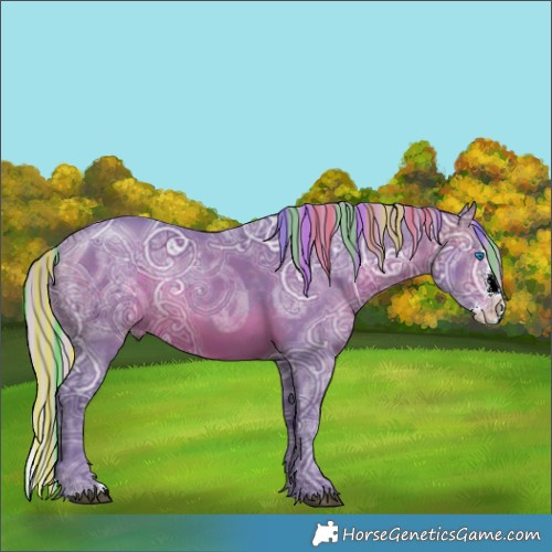 Horse Color:Painted Watercolor Silver Brown Ice Sabino Splash 