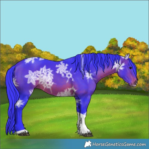 Horse Color:Watercolor Brown Ice Tobiano 