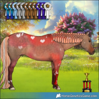 Horse Color:Painted White Spotted Silver Brown Dun 