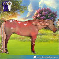 Horse Color:Painted White Spotted Silver Brown Dun