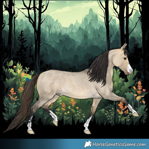 Horse Color:Buckskin Roan Dun 