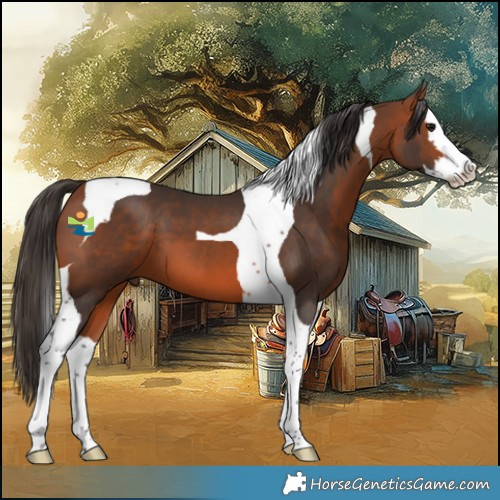Horse Color:Bay Splash Tobiano 