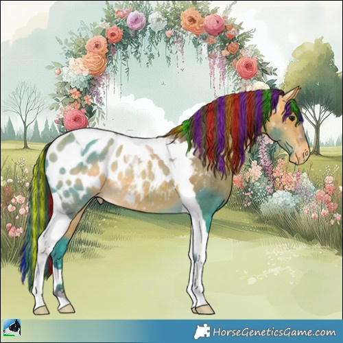 Horse Color:Painted Buckskin Tobiano Blanket 