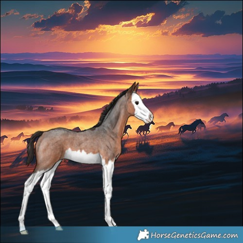 Horse Color:Bay Roan Splash 