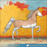 Horse Color:Silver Amber Champagne Splash Rabicano 