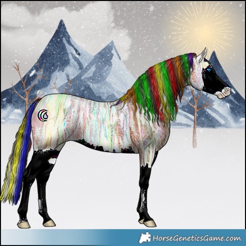 Horse Color:Painted Bay Ice Splash 