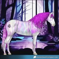 Horse Color:Watercolor Liver Chestnut Ice Splash 