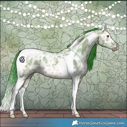Horse Color:Watercolor Bay Ice Tobiano Rabicano 