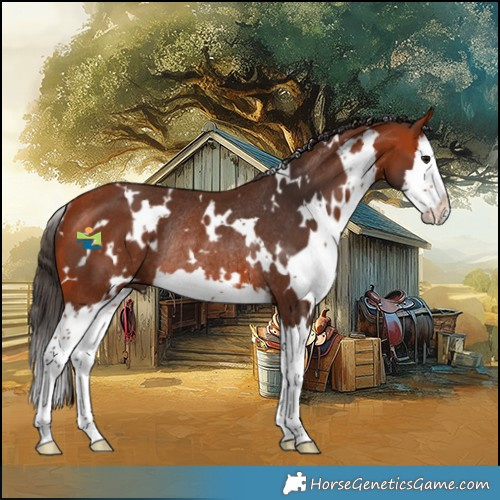 Horse Color:White Spotted Bay Splash Rabicano 