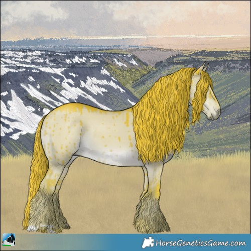 Horse Color:Watercolor Liver Red Dun Rabicano Brindle 