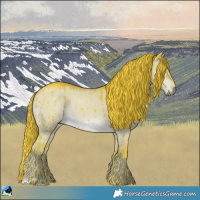 Horse Color:Watercolor Liver Red Dun Rabicano Brindle
