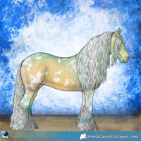 Horse Color:Watercolor White Spotted Silver Brown Dun Tobiano 