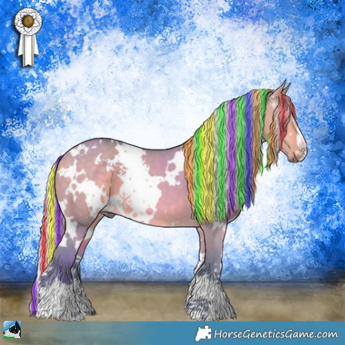Horse Color:Painted Watercolor White Spotted Silver Buckskin Dun 