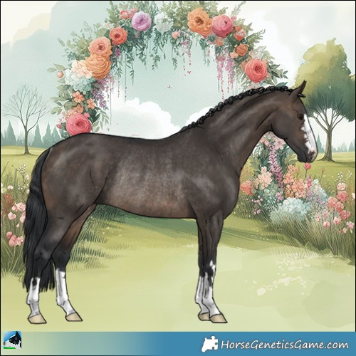 Horse Color:Brown Dun Rabicano 