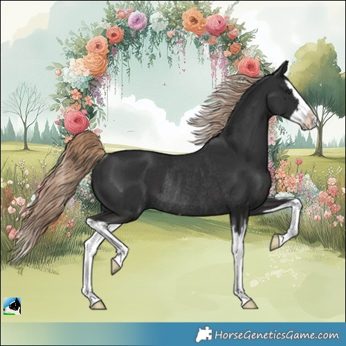 Horse Color:Liver Chestnut Splash Rabicano 