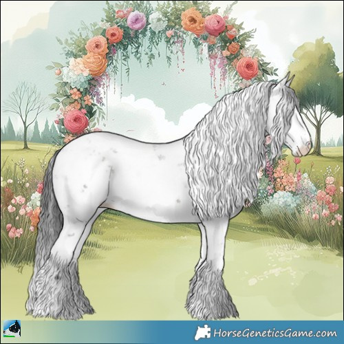 Horse Color:Grullo Ice Sabino Rabicano