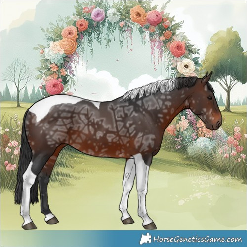 Horse Color:Brown Ice Tobiano 