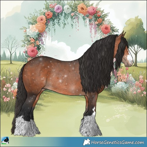 Horse Color:Bay Rabicano 