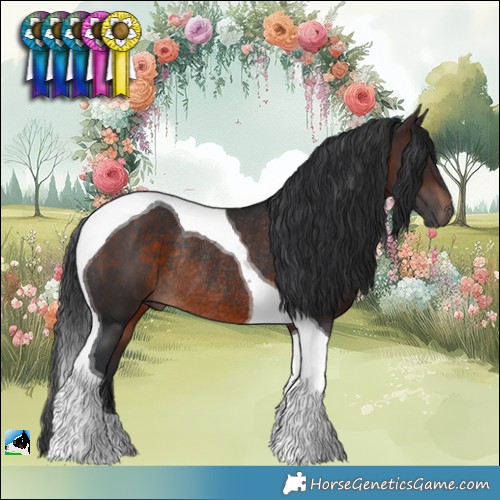 Horse Color:Brown Tobiano Rabicano 