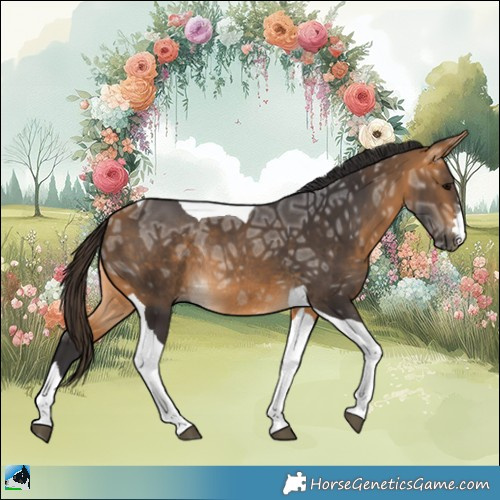 Horse Color:Buckskin Ice Tobiano Rabicano 