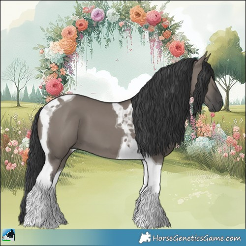 Horse Color:Grullo Tobiano 