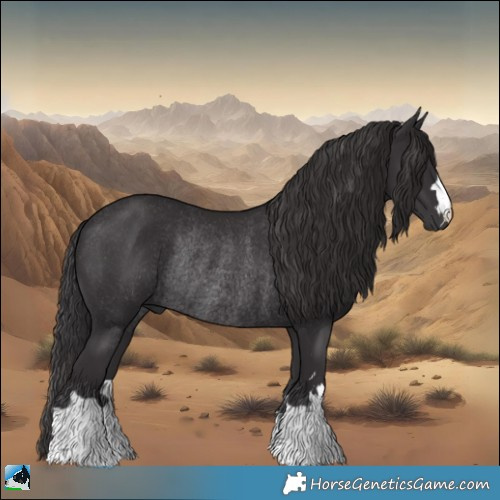Horse Color:Smoky Black Mushroom Rabicano 