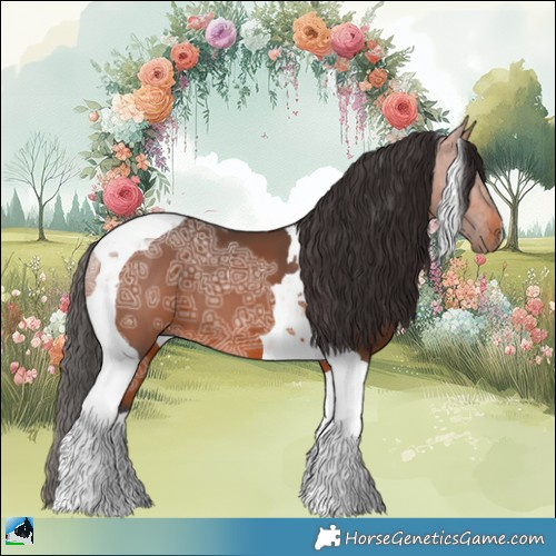 Horse Color:Bay Ice Tobiano 