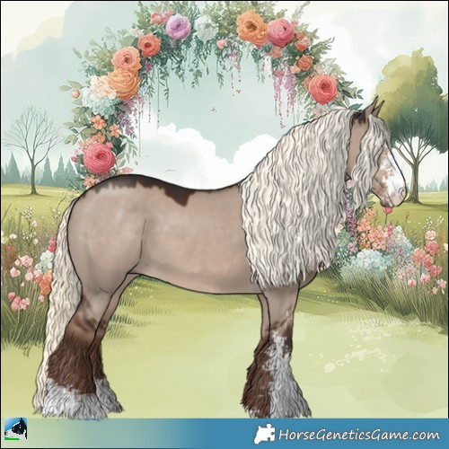 Horse Color:Liver Red Dun Mushroom Sabino 