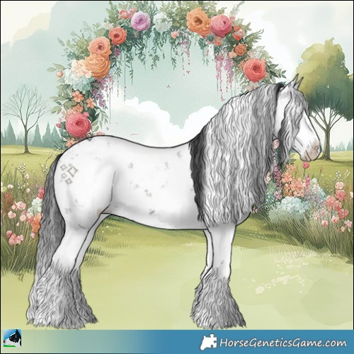 Horse Color:Grullo Mushroom Sabino Rabicano Brindle 