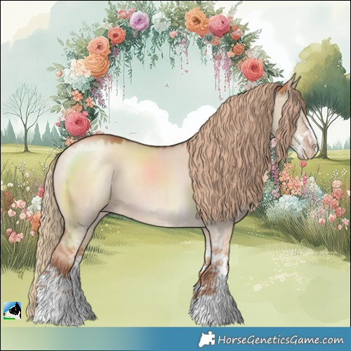 Horse Color:Gold Champagne Dun Sabino