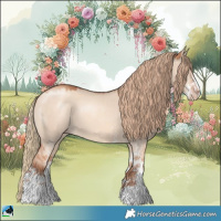 Horse Color:Gold Champagne Dun Sabino