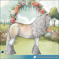 Horse Color:Gold Champagne Dun Mushroom Sabino Splash Rabicano 